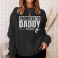 Promoted To Daddy Est 2024 Fathers Day First Time Dad Sweatshirt Gifts for Her