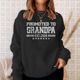 Promoted To Grandpa 2024 Soon To Be Popi Funny New Dad Grandpa Funny Gifts Sweatshirt Gifts for Her