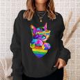 Proud Cute Cat Pride Lgbt Transgender Flag Heart Gay Lesbian Sweatshirt Gifts for Her
