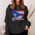 Puerto Rican Hispanic Heritage Boricua Puerto Rico Heart Sweatshirt Gifts for Her