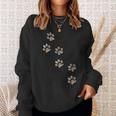 Puppy Paw Print Pet Lover Dog Lovers Animal Rescue Rights Sweatshirt Gifts for Her