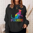 Purride Cat Gay Pride Lgbt Month 2023 Lgbt Love Cat Gift Sweatshirt Gifts for Her