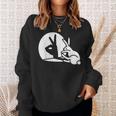 Rabbit Hand Shadow Puppets Sweatshirt Gifts for Her