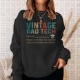 Rad Tech Noun Vintage Retro Style 60S 70S 80S Sweatshirt Gifts for Her