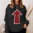 Red Arrow Pointing Up Sweatshirt Gifts for Her