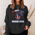 Red White & Blue Cousin Crew Fireworks Usa Flag 4Th Of July Sweatshirt Gifts for Her