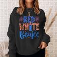 Red White & Boujee Summer Funny Drinking 4Th Of July Us Flag Sweatshirt Gifts for Her