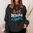 Red White And Due 4Th Of July Usa Baby Reveal American Sweatshirt Gifts for Her