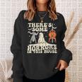 There's Some Horrors In This House Ghost Halloween Sweatshirt Gifts for Her