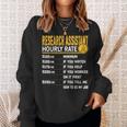 Research Assistant Hourly Rate Researcher Associate Sweatshirt Gifts for Her