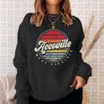 Retro Accoville Home State Cool 70S Style Sunset Sweatshirt Gifts for Her
