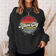 Retro Albert City Home State Cool 70S Style Sunset Sweatshirt Gifts for Her