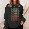 Retro First Name Adele Italian Personalized Nametag Groovy Sweatshirt Gifts for Her