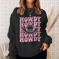 Retro Groovy Howdy Rodeo Country Southern Cowgirl Hat Girls Sweatshirt Gifts for Her
