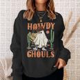 Retro Halloween Howdy Ghouls Western Boo Ghost Spooky Season Sweatshirt Gifts for Her