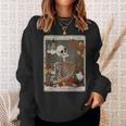 Retro Skeleton Reading Book The Reader Tarot Card Book Lover Reading Funny Designs Funny Gifts Sweatshirt Gifts for Her