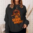 Retro Space Cowboy Cowgirl Rodeo Horse Astronaut Western Sweatshirt Gifts for Her