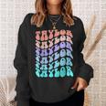Retro Taylor First Name Birthday Sweatshirt Gifts for Her