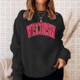 Retro Vintage Wisconsin State Distressed Souvenir Sweatshirt Gifts for Her