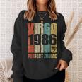 Retro Virgo 1986 32 Yrs Old Bday 32Nd Birthday Sweatshirt Gifts for Her