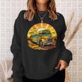 Retro Yellow School Bus Cool Professional Driver Student Sweatshirt Gifts for Her