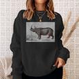 Rhino Indian Rhinoceros Rhino Lover Safari Rhinoceros Sweatshirt Gifts for Her