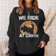 We Ride At Dawn Grass Mow Mower Cut Lawn Mowing Sweatshirt Gifts for Her