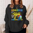 Roaring Into Kindergarten Tiger Back To School From Teacher Sweatshirt Gifts for Her