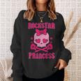 Rockstar Princess Heavy Metal Pirate Skull Pink Sweatshirt Gifts for Her