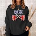 Rose Scottish Clan Kilt Lion Family Name Tartan Gifts For Lion Lovers Funny Gifts Sweatshirt Gifts for Her