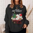 Santa Riding Bichon Frise This Is My Ugly Christmas Sweater Sweatshirt Gifts for Her