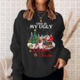 Santa Riding Rottweiler This Is My Ugly Christmas Sweater Sweatshirt Gifts for Her