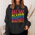 Say Gay Protect Trans Kids Read Banned Books Groovy Sweatshirt Gifts for Her