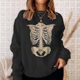 Scary Halloween Anatomy Rib Cage Human SkeletonScary Halloween Sweatshirt Gifts for Her