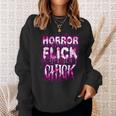 Scary Horror Movie Flick Chick Scary Sweatshirt Gifts for Her