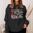 School Custodian I Clear The Trail For Learning Janitor Sweatshirt Gifts for Her