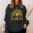 In September We Wear Gold Childhood Cancer Awareness Sweatshirt Gifts for Her