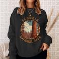 Sequoia National Park Illustration Distressed Circle Sweatshirt Gifts for Her