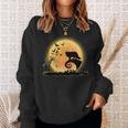 Siberian Cat Scary And Moon Funny Kitty Halloween Costume Sweatshirt Gifts for Her