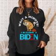 Slidin Biden Funny Dog Trump Political Sarcasm Sweatshirt Gifts for Her