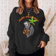 Smoking Weed Happy Hallowed Quote For 420 Supporter Sweatshirt Gifts for Her