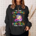 So Long Kindergarten Look Out 1St Grade Here I Come Unicorn Sweatshirt Gifts for Her