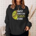 Softball Best Bonus Dad Coach Ever Retro Funny Fathers Day Sweatshirt Gifts for Her
