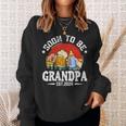 Soon To Be Grandpa 2024 Retro Pregnancy Announcement Dad Sweatshirt Gifts for Her