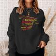 Spain Map Silhouette Towns Cities Madrid Travel Espana Sweatshirt Gifts for Her