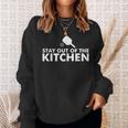 Stay Out Of The Kitchen Funny Pickleball Paddle Sweatshirt Gifts for Her