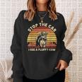 Stop The Car I See A Fluffy Cow Highland Cow Breeder Sweatshirt Gifts for Her