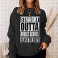 Straight Outta Middle School Class Of 2023 Senior Graduation Sweatshirt Gifts for Her