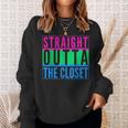 Straight Outta The Closet Lgbt Pride Polysexual Poly Gay Sweatshirt Gifts for Her