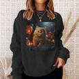 Suphalak Cat 4Th Of July Red Fireworks Star Pillow Graphic Sweatshirt Gifts for Her